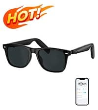 AI Glasses for Men & Women, Smart Glasses Powered by ChatGPT, AI Real-time Translation with 145 languages, 11H Music Play, Bluetooth Sunglasses with Polarized Lens, UV Protection for Daily Use, Travel