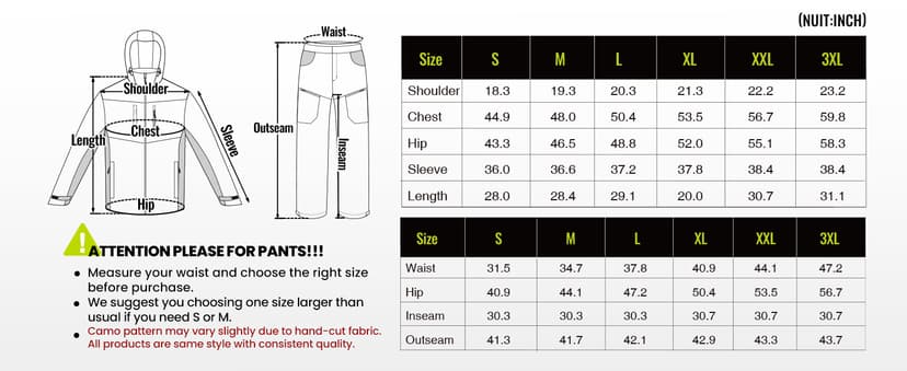 TIDEWE Hunting Clothes for Men with Fleece Lining, Safety Strap Compatible Water Resistant Silent Hunting Jacket and Pants