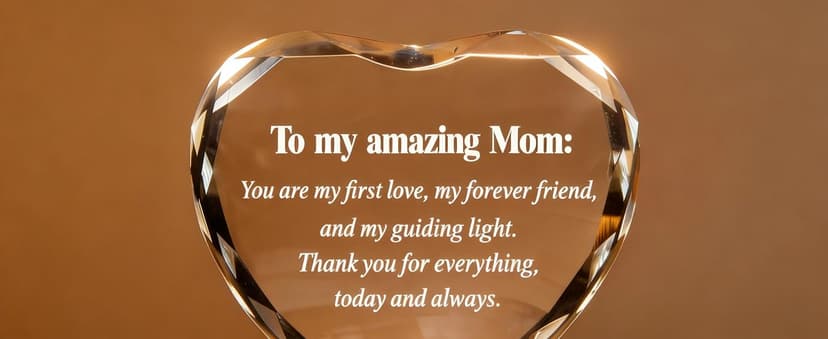 Premium K9 Crystal, Laser Engraved, 6-Color USB LED Base, Gift Box Packaging, Perfect Present for Birthdays & Christmas Crystal Heart Keepsake for Mom, Color Changing LED, Mothers Day Gift B0GS15MD5Z