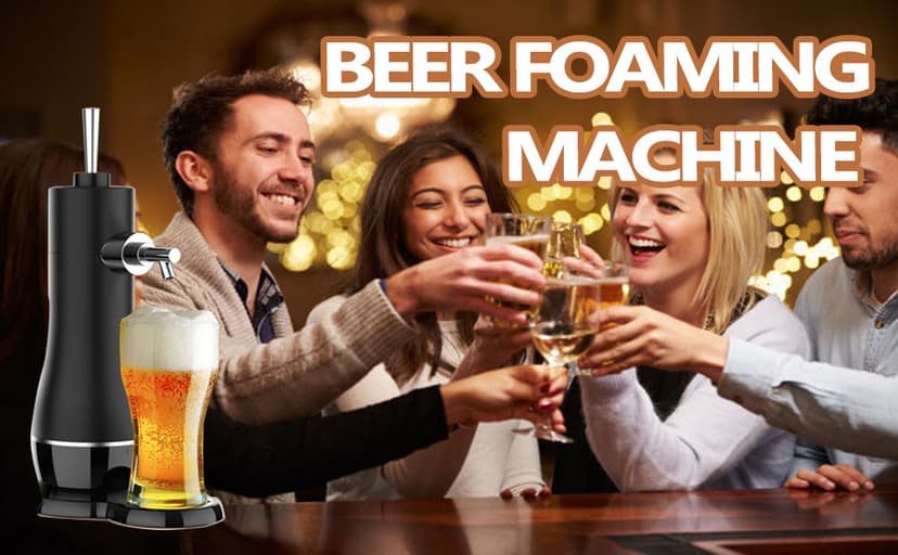 Draft Beer Dispenser, Beer Foam Maker, Beer Draft System for Canned and Bottled, Beer Gifts for Men, Father's Day, Birthday, Black