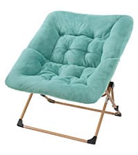 Oakham Comfy Chair for Adults, Soft Faux Fur Folding Lounge for Bedroom Living Room Dorm Rooms Flexible Reading Chair for Teens Kids, X-Large Foldable (Faux Fur-Grey)