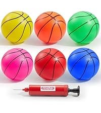 JOYIN Arcade Basketball Game Set with 4 Balls and Hoop for Kids 3 to 12 Years Old Indoor Outdoor Sport Play - Easy Set Up - Air Pump Included - Ideal for Competition