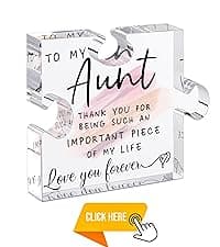 LukieJac Sister Gifts from Sister - Unique Sister Birthday Acrylic Puzzle-Shaped Plaque Desk Decorations Present for Sister Thanksgiving Christmas Wedding from Sister Brother