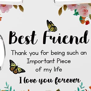 VELENTI Gift for Best Friend for Women - Engraved Acrylic Puzzle Piece - Bestie Present with Cute Quote - Friendship Gifts for Birthday, Christmas, Thanksgiving - Adorable Decoration Piece for Home