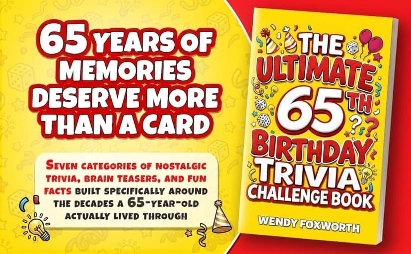 The Ultimate 65th Birthday Trivia Challenge Book: Take A Trip Back To The Best Years Of Your Life With Fun Facts, Brain Teasers & Nostalgic Challenges Perfect For 65-Year-Olds B0H5HYJB44