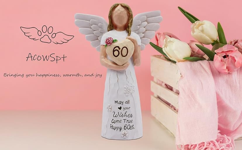 60th Birthday Gifts for Women, Gifts for 60th Birthday Women, Sculpted Hand-Painted Figurine