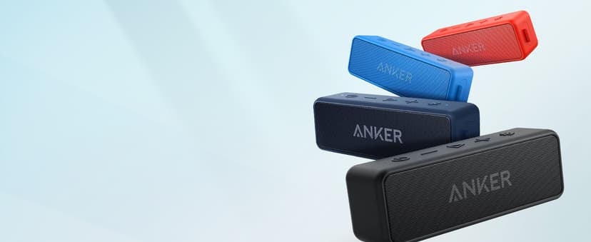 Anker Soundcore 2 Portable Bluetooth Speaker with Stereo Sound, Bluetooth 5, Bassup, IPX7 Waterproof, 24-Hour Playtime, Wireless, Speaker for Home, Outdoors, Travel