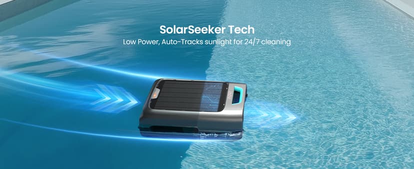 AIPER Surfer S2 Robotic Solar Pool Skimmer with APP Support, 24/7 Cleaning, Dual Charging Modes, Smart Obstacle Avoidance, Ideal for Most Swimming Pool Types