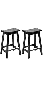 BestOffice Bar Stools Set of 2, Adjustable PU Leather Swivel Barstools, Modern Counter Stools with Back and Footrest, Counter Height Barstools for Bar, Kitchen and Dining Room