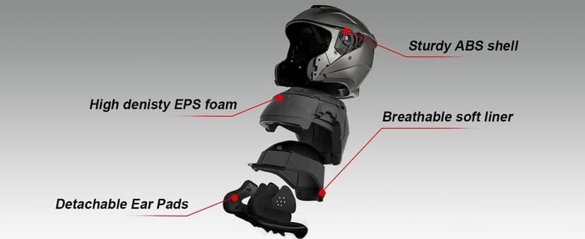 Motorcycle Helmets for Adults, Open Face Motorcycle Helmet with Dual Visor, Casco para Moto DOT Certified, ATV Dirt Bike Snowmobile Motocross Helmet for Men Women, Quick Release Strap, AP-836