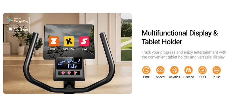 CURSOR FITNESS Recumbent Exercise Bike, Quiet Recumbent Stationary Bike for Adults & Seniors, Magnetic Stationary Bike with 16-Level Resistance, Supports 350LB, Heart Rate Handle & LCD Display