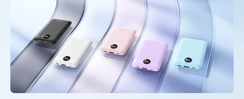 Mini Portable Charger with Built-in Cables 22.5W Fast Charging Power Bank USB-C Small Battery Pack 10000mAh Travel Essential Slim Battery for iPhone 17/16/15/14, Samsung 25/24, and More