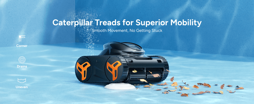 iGarden Robotic Pool Cleaner KN Series, 210-Min Runtime, Smart 3D Navigation, Full-Inverter Energy-Saving Tech, Cleans Floor, Wall & Waterline, for Above-Ground & Inground Pools, Matte Black