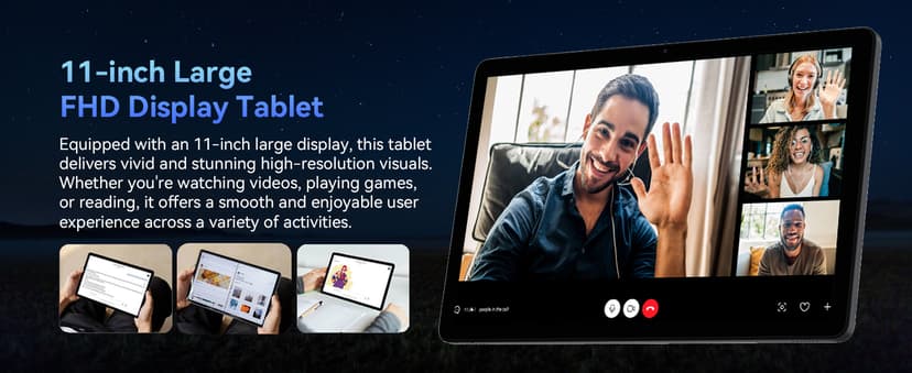 Tablet 2026 World's First Android 16 Tablet with Gemini AI, 11 Inch FHD Display, 24GB RAM 128GB ROM /2TB TF, T7250 CPU+13MP Camera, 8000mAh, Widevine L1, 2 in 1 Tablets with Keyboard Mouse Stylus