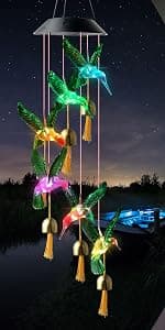 JOBOSI Flamingo Wind Chimes, Gifts for Mom Women Grandma Friends Mother, Flamingo Room Garden Decor Patio Decorations, with S Hook Flamingo Gifts B0968DSJW7