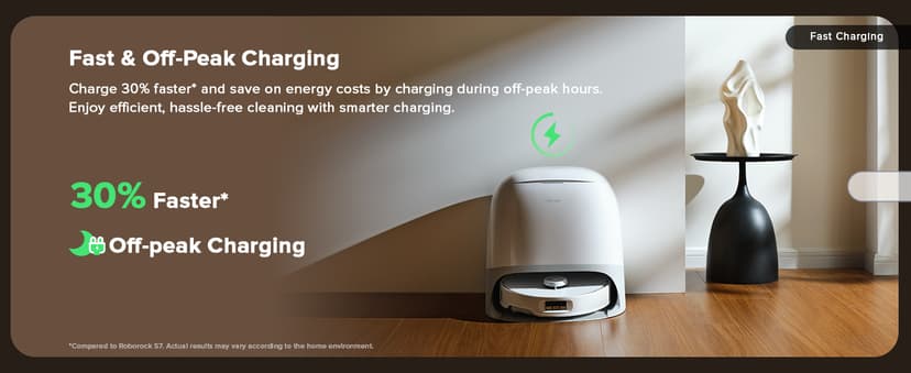 roborock Qrevo Curv Robot Vacuum and Mop, Zero-Tangling, AdaptiLift Chassis, FlexiArm Technology, Al Obstacle Recognition, 17mm Mop Lift, 18,500Pa Suction, Hot Water Mop Washing & Dock Self Cleaning