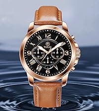 OLEVS Men’s Watches Waterproof Dress Minimalist Analog Quartz Stainless Steel Casual Men’s Wrist Watch with Day Date, Classic Luxury Elegant Roman Numerals Dial Big Face Relojes para Hombres