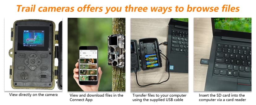 Trail Camera, 60MP Hunting Camera with WiFi, 32GB TF Card, Night Vision, Motion Activated, IP66 Waterproof, 120°Wide-Angle for Deer Scouting or Home Security, APP Control, H.264 MP4 Video