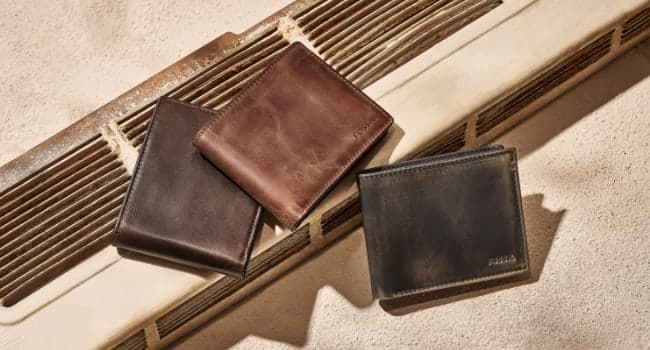 Fossil Men's Leather Minimalist Magnetic Card Case with Money Clip Front Pocket Wallet for Men