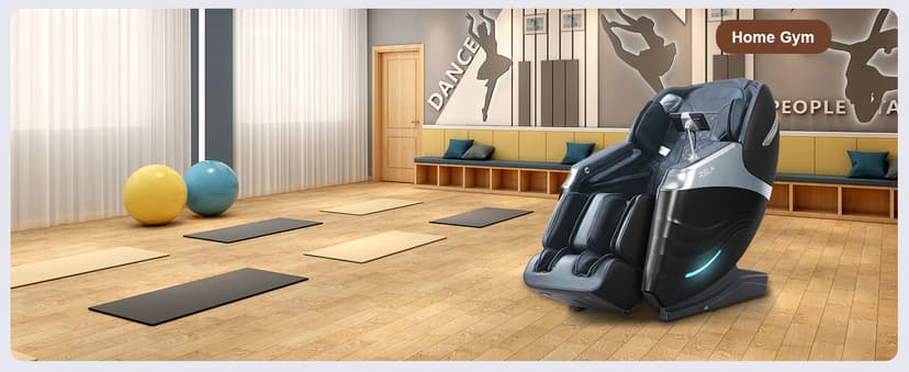RELX Massage Chair Full Body, 20 Modes Zero Gravity SL-Track Shiatsu Massage Chair Built-in Heat System, Airbag Massage with Body Scan, Deep Yoga Stretch, Calfrest Extension and AI Control(Black)
