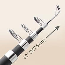 Lanaak Kids Fishing Pole, Kids Portable Telescopic Fishing Rod Set, Tackle Box and Fishing Net Combo Kit, Kids Fishing Gear for Boys and Girls Age 5-10 and Youth