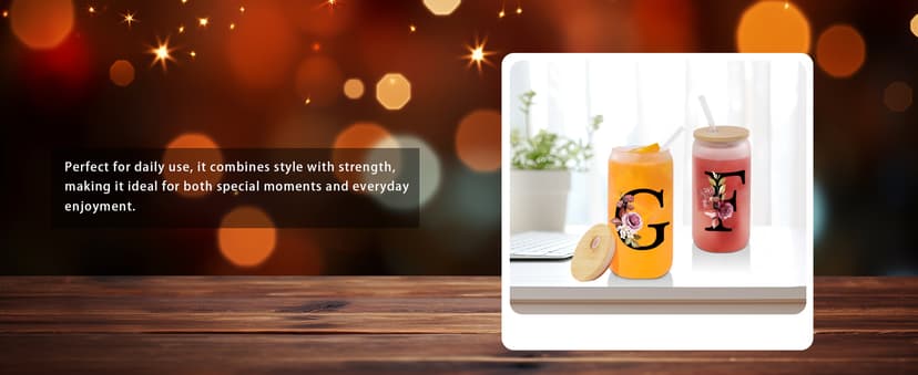 Monogrammed Glass Drinking Cup With Lid Straw Girlfriend Gf Gifts Future Mrs for Her Women Boyfriend 1 One Year Anniversary Meaningful Cute Romantic Christmas Xmas First Valentines I Love You More,C