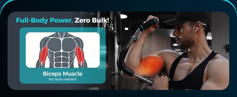 Twister Arm Trainer, Adjustable 5 Resistance Levels (40-130 lbs) Chest & Arm Workout Equipment for Men & Women, Ergonomic Home Gym Strength Trainer with Anti-Slip Handles & Carry Bag