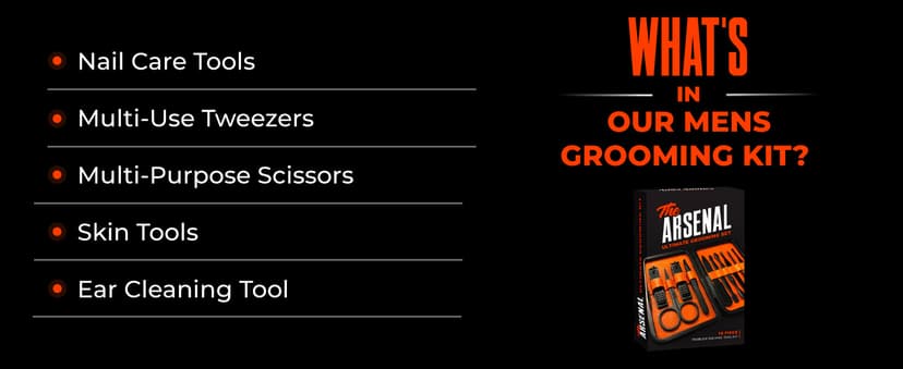 Wild Willies 10-Piece Pedicure & Manicure Kit for Men & Women - Includes Nail Clippers, Scissors, Tweezers, Files - Compact Travel Nail Grooming Kit, Mens Nail Care Set