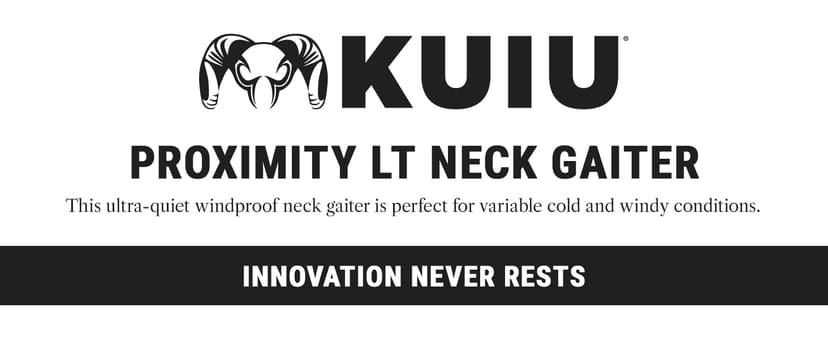 KUIU Proximity LT Neck Gaiter – Ultra-Quiet Fleece for Cold Weather Hunting