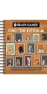 Brain Games - Find the Cat Challenge: Search for a Hidden Cat in More Than 125 Pictures! (Volume 2) (Brain Games - Picture Puzzles) 1645581543