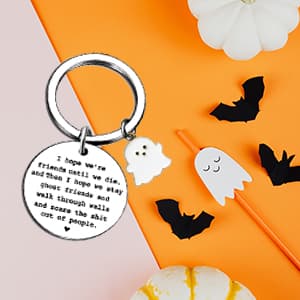 igvean Best Friend Keychains Funny Birthday Gift for Friends Christmas Halloween Gifts for Women Friend Boo Basket Stuffers