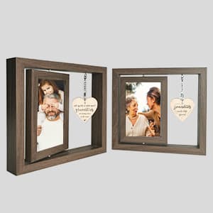 A Grandchild is Someone Who Reaches for Your Hands but Touches Your Heart Picture Frame First Time Grandparents Gifts, Display Two 4x6 Inch