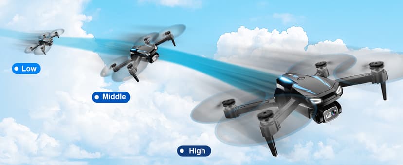 Drone with 1080P Camera, Foldable Remote Control Quadcopter for Adults Beginners, Mini Drone with Stable Hover, Waypoint Fly, 3D Flips, One Key Start, 2 Batteries, Easy to Fly Indoors & Outdoors