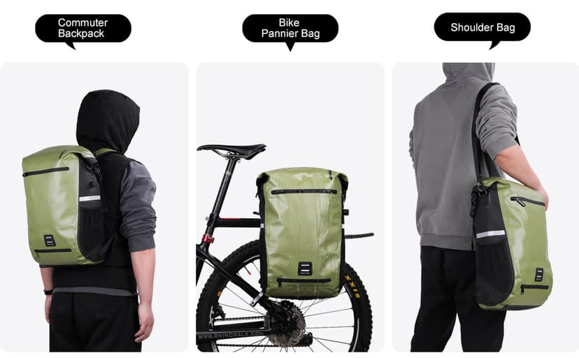 Rhinowalk Bike Pannier Bag Waterproof 22L Bicycle Rear Rack Trunk Bag for Cycling Bicycling Traveling Riding