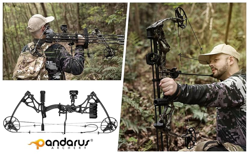 Compound Bow Package for Adults and Teens, 0-70 Lbs Draw Weight,23.5"-31" Draw Length,Limbs Made in USA,Lightweight Design,Archery Hunting Bow Set, Fully Adjustable,2024 New