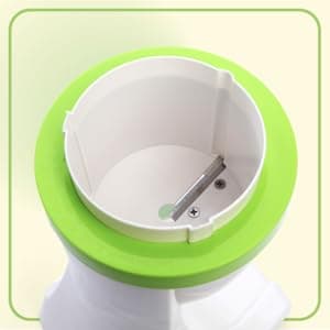 Nostalgia Snow Cone Machine With 1 Reusable Plastic Cup & Dual Ice Molds– Retro Table-Top Shaved Ice Maker with Stainless Steel Blades for Fluffy Ice- Slushie Machine for Fun Gatherings- White & Green