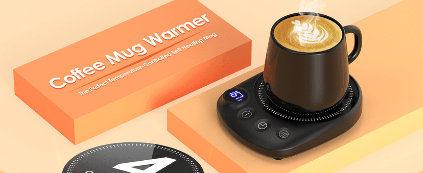 Coffee Mug Warmer-Fastest Heating & Highest Temperature, Coffee Cup Warmer for Desk Auto Shut Off, 4 Temp Settings & 1-12H Timer, Smart Electric Mug & Candle Warmer for Coffee, Tea (Black) B0CC8DS2S5