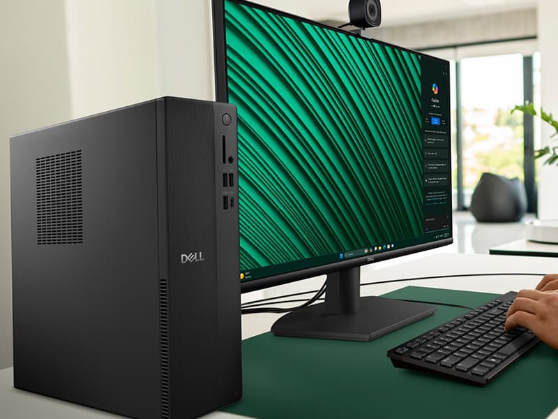 Dell Slim Desktop ECS1250 - Intel Core i3 14100 Processor, 8GB DDR5 RAM, 512GB SSD, WiFi 6, Intel UHD Graphics 730, Windows 11 Home, Onsite Service - Black