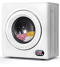 Feelfunn 110V Portable Dryer – 850W Compact Clothes Dryer with 4 Automatic Drying Modes, Stainless Steel Tub, Simple Control Knob for Apartments, Dorms & Small Spaces