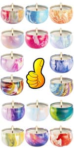 Scented Candles Gifts Set 16 Pack Soy Wax Travel Tin Jar Candles for Home 2.5 OZ for Mom for Christmas, Birthday, Thanksgiving, Mother's Day