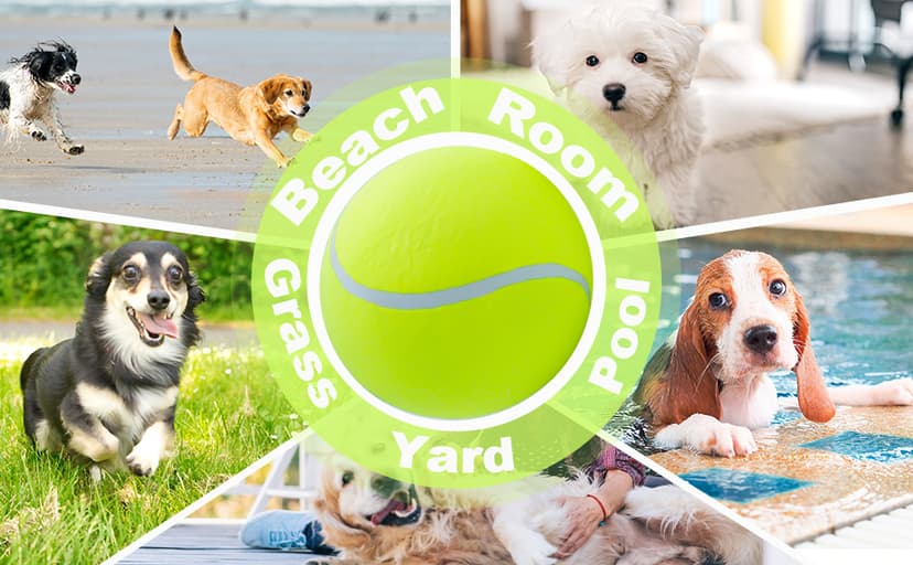 Giant 9.5" Dog Tennis Ball Large Pet Toys Funny Outdoor Sports Ball with Inflating Needles for Small Medium Large Dog