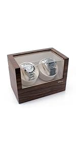 Single Watch Winder by Versa - Elite Automatic Watch Winder - Quiet Japanese Motor - 12 Settings - Compatible with Rolex's, Cartier, Omega, and More
