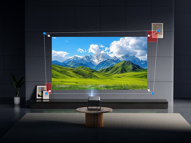 Goodee Viedo Projector With Wifi And Bluetooth, Smart Movie System/ Dolby Audio/ Auto Focus & Keystone Portable Projector, 4k Video Decode & 1080p Native For Home Theater / Outdoor