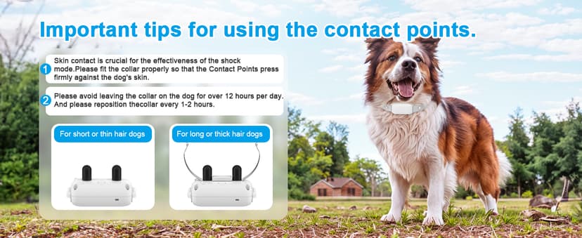 Bousnic Shock Collar for Dogs - Waterproof Rechargeable Dog Electric Training Collar with Remote for Small Medium Large Dogs with Beep, Vibration, Safe Shock Modes (8-120 Lbs) (Grey)