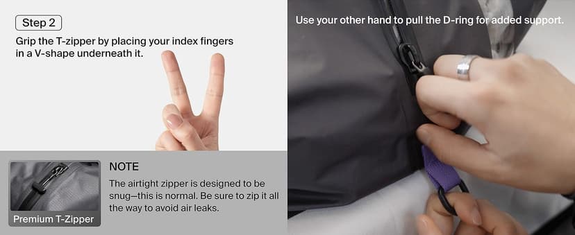 Black Voyage Reusable Vacuum Compression Travel Bag for Carry-On Suitcase and Backpack, Recycled IP67 Waterproof Space Saver Vacpack (2-Pack, 18L - Pump Included)