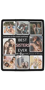 Gifts for Friend Customized Blanket with Photo, Make a Personalized Friends Blankets with Picture Custom Memories Souvenir Throw Blanket for Best Friends Ever, 8 Collage Made in USA B09WXXVKZL