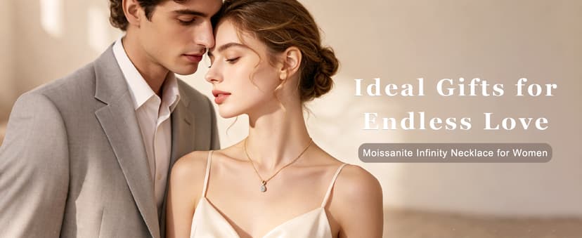D-VVS1|18K Gold Plated S925 Sterling Silver Women's Jewelry Gift for Women Christmas Mothers Valentines Day, w/LED Gift Box 2CT Moissanite Necklaces for Women Anniversary Birthday Gift for Wife Her B0H94B9M51