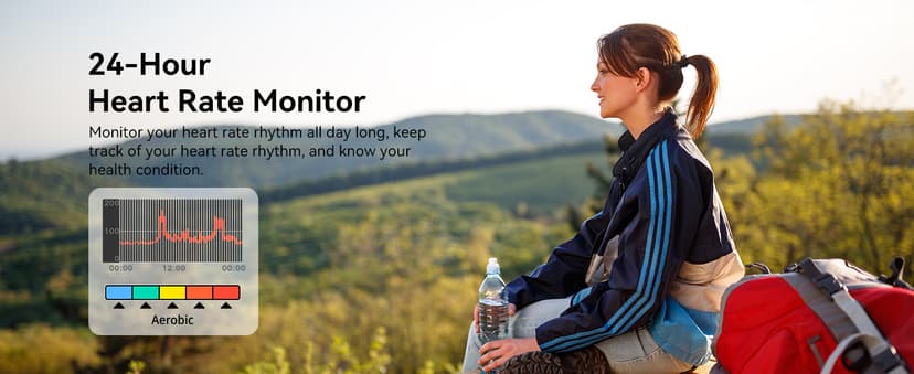 Smart Watches for Men Women, 1.83" HD Touchscreen Fitness Tracker with Bluetooth Calls, IP68 Waterproof, 120+ Sport Modes, 7-Day Battery, 24/7 Heart Rate & Sleep Monitor for iPhone Android iOS (Black)