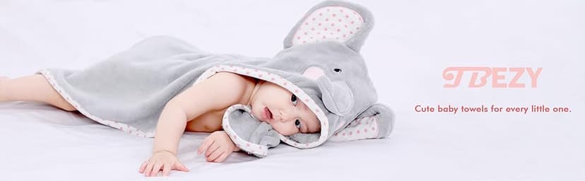 Baby Hooded Towel with Unique Animal Design Ultra Soft Thick Cotton Bath Towel for Newborn (Bunny)