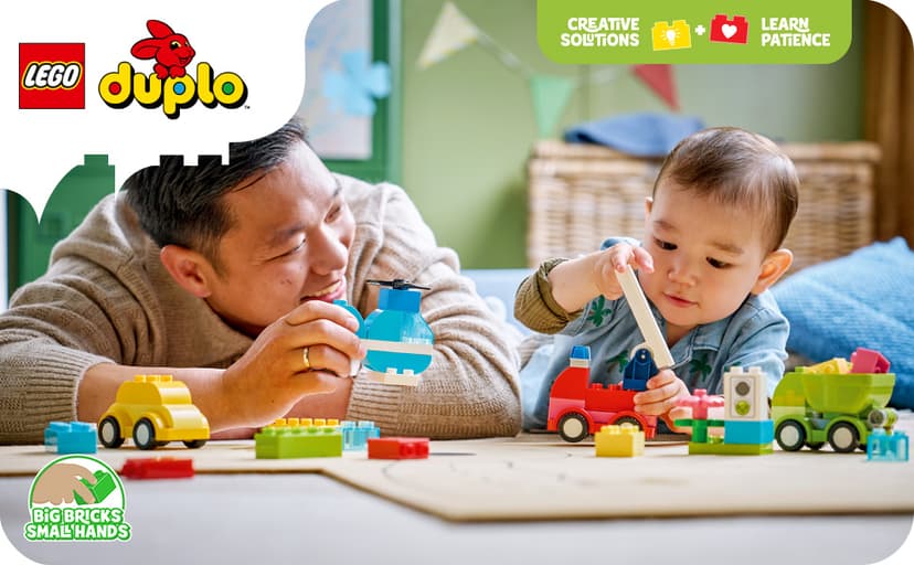 Building Toys for Boys & Girls, Ages 1.5+, Develops Fine Motor Skills, Learning Playset, 42 Pieces, Gift for Toddlers LEGO DUPLO My First Creative Vehicles 10474 B0FMS6DY4Q